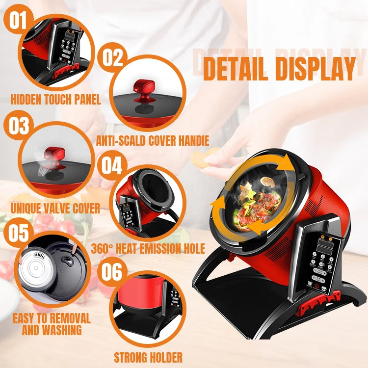 Kitchen equipment, automatic cooking machine, intelligent drum type