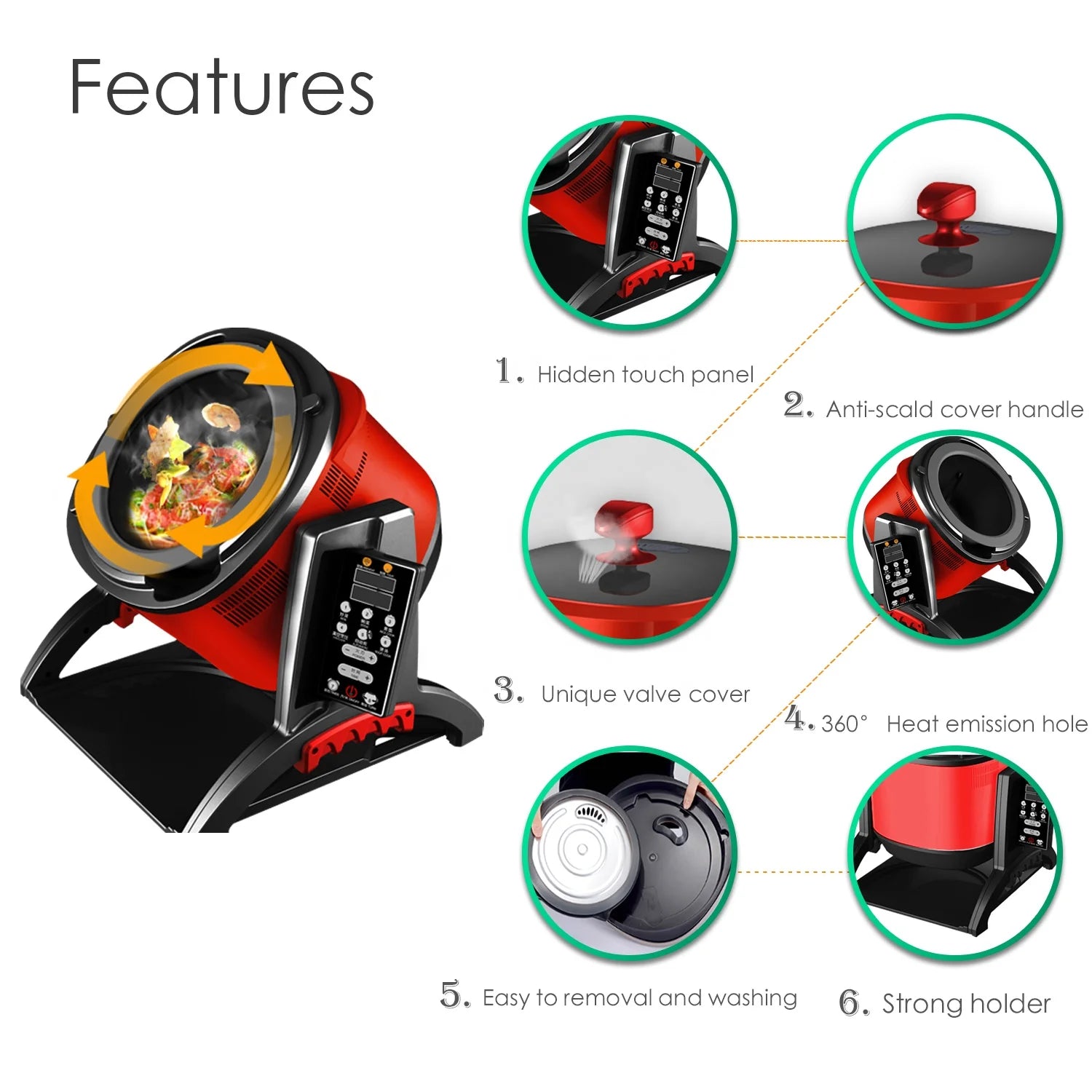 Kitchen equipment, automatic cooking machine, intelligent drum type