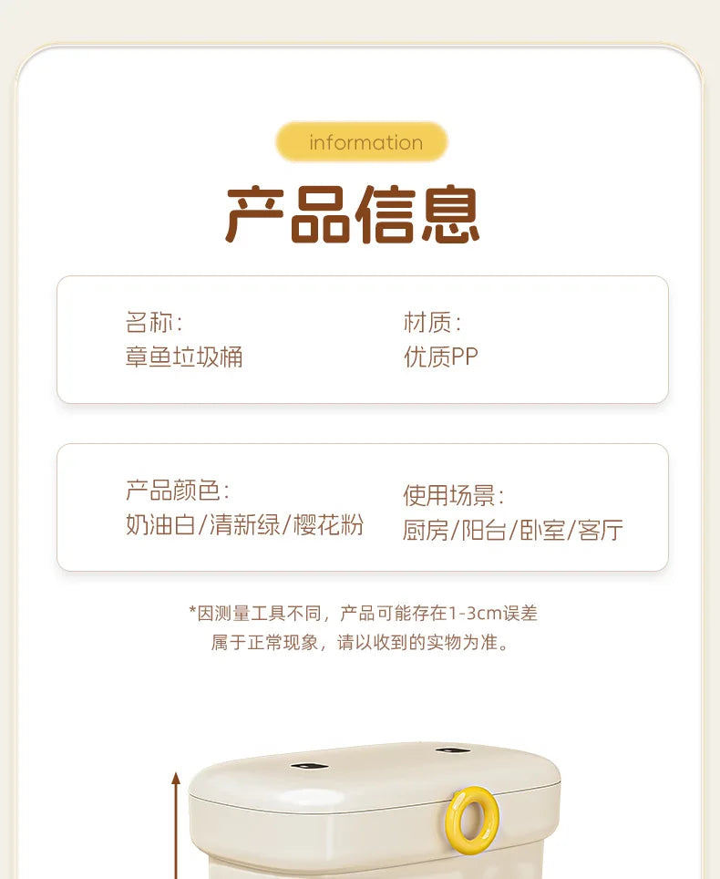 Kitchen garbage bin, household with lid, wall mounted garbage bin, no bending, large capacity, bathroom, hanging garbage bin