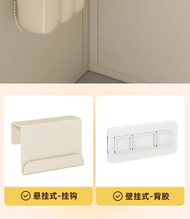 Kitchen garbage bin, household with lid, wall mounted garbage bin, no bending, large capacity, bathroom, hanging garbage bin