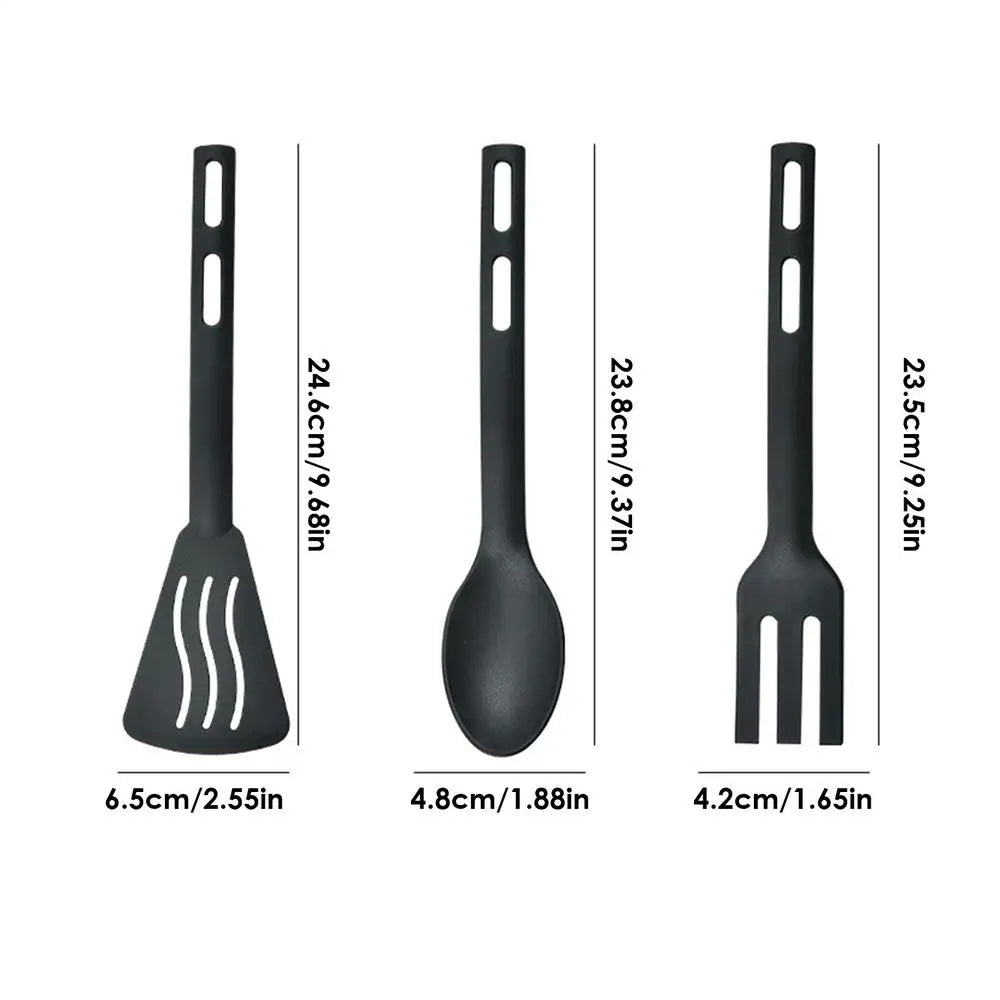 Kitchen Tool Set Nylon Cooking Tools Set Sturdy Cutlery Kit With Non-Stick Spatulas Comfortable Handle Cookware Accessories